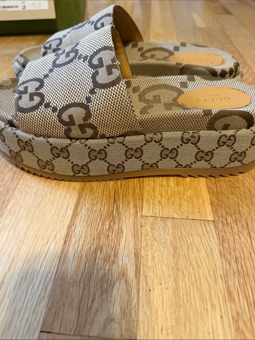 Gucci GG Monogram Canvas Platform Slide